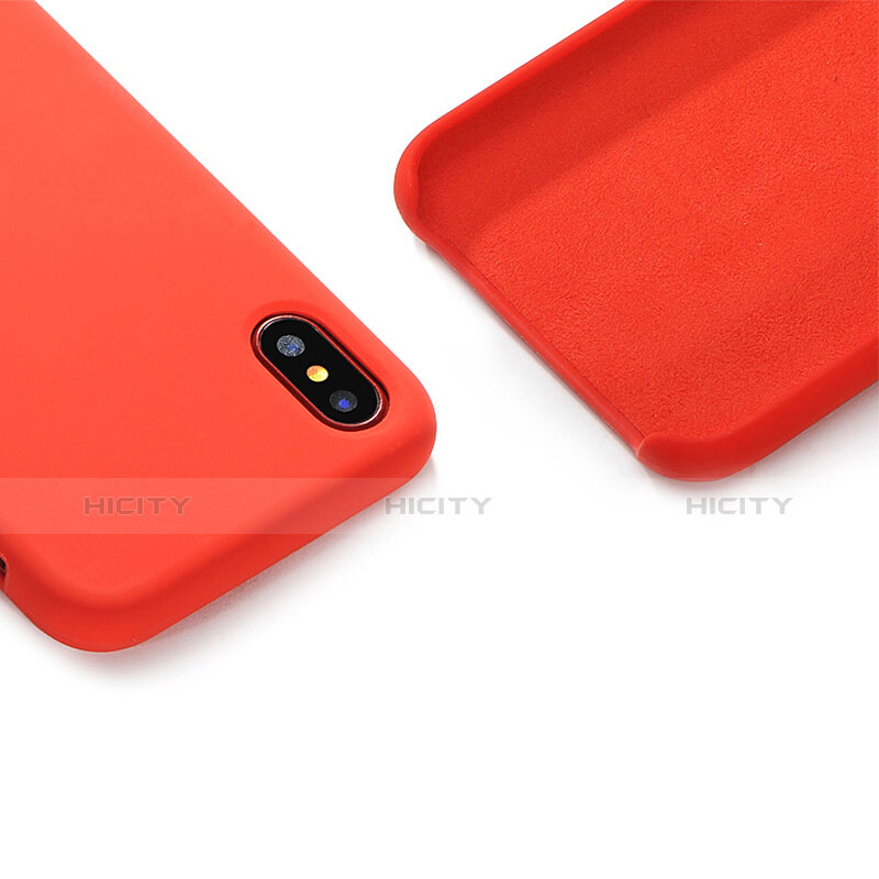 Handyhülle Hülle Kunststoff Schutzhülle Matt S01 für Apple iPhone X Rot groß