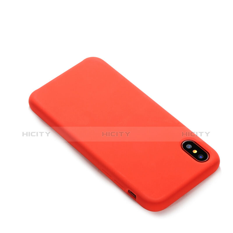 Handyhülle Hülle Kunststoff Schutzhülle Matt S01 für Apple iPhone X Rot groß