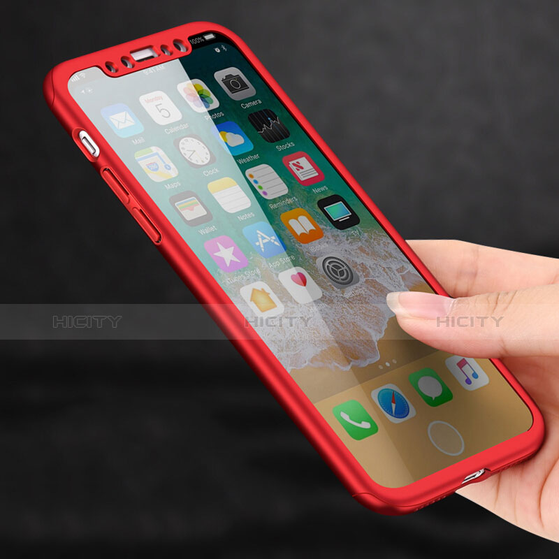 Handyhülle Hülle Kunststoff Schutzhülle Matt S02 für Apple iPhone X Rot