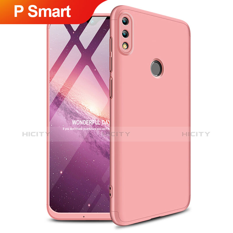 Handyhülle Hülle Kunststoff Schutzhülle Matt Vorder und Rückseite 360 Grad Q01 für Huawei P Smart (2019) Rosegold