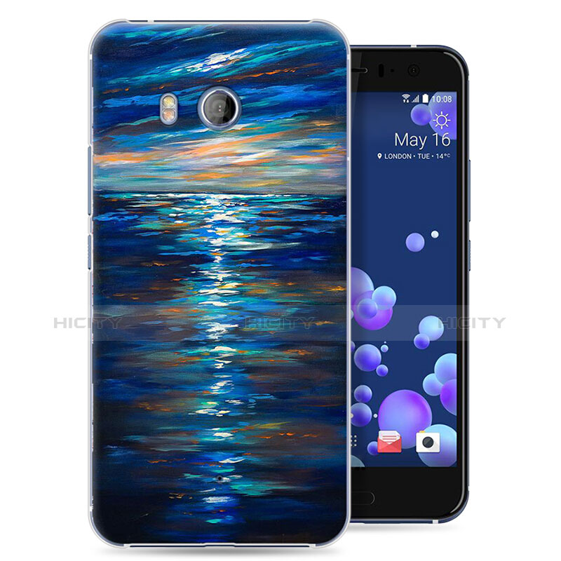 Handyhülle Hülle Kunststoff Schutzhülle Ozean für HTC U11 Blau Plus