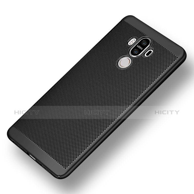 Handyhülle Hülle Kunststoff Schutzhülle Punkte Loch für Huawei Mate 9 Schwarz