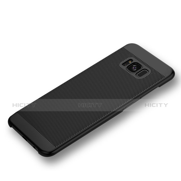 Handyhülle Hülle Kunststoff Schutzhülle Punkte Loch für Samsung Galaxy S8 Schwarz groß