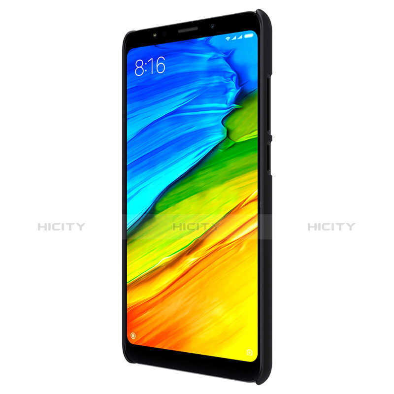 Handyhülle Hülle Kunststoff Schutzhülle Punkte Loch für Xiaomi Redmi 5 Plus Schwarz groß