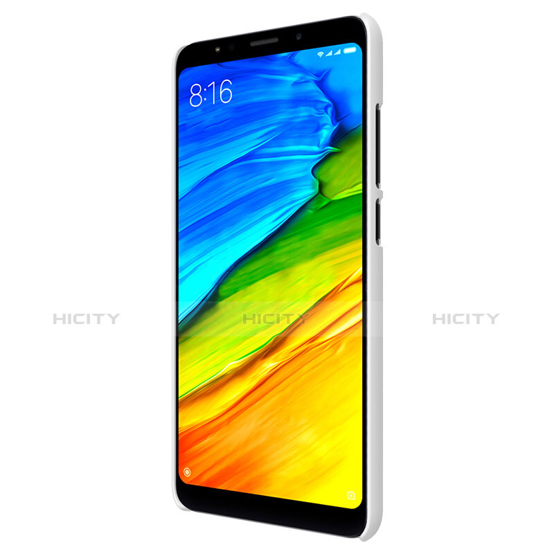 Handyhülle Hülle Kunststoff Schutzhülle Punkte Loch für Xiaomi Redmi 5 Plus Weiß groß