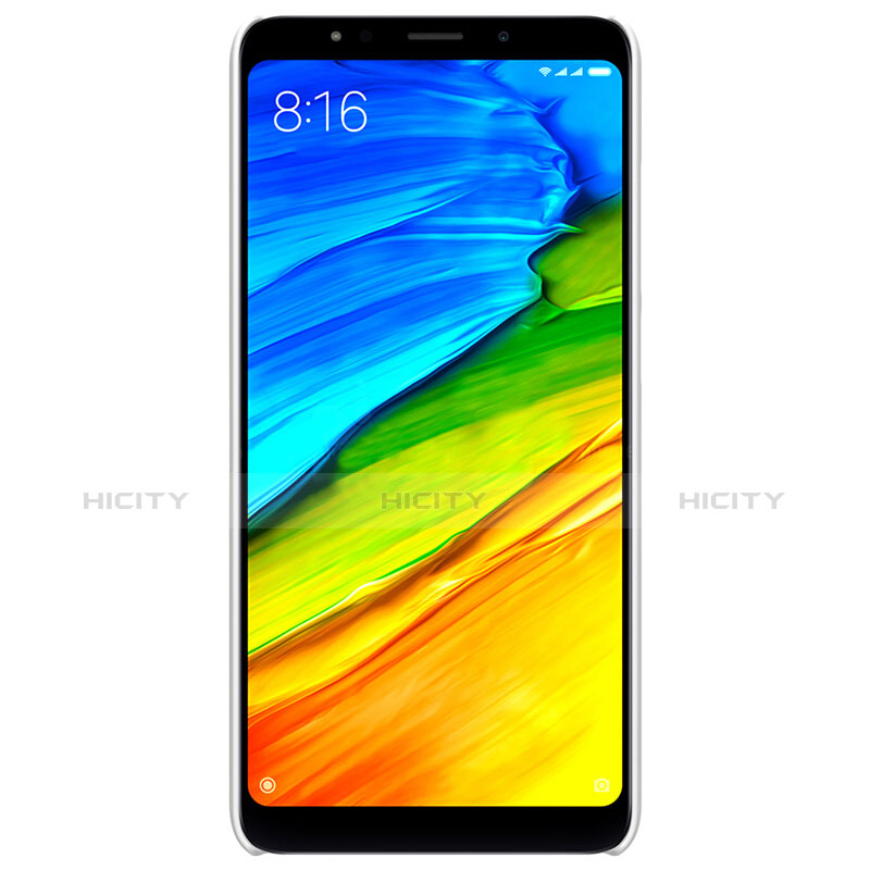 Handyhülle Hülle Kunststoff Schutzhülle Punkte Loch für Xiaomi Redmi 5 Plus Weiß groß