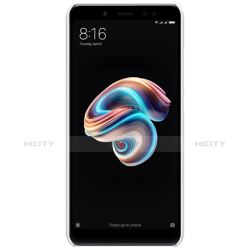 Handyhülle Hülle Kunststoff Schutzhülle Punkte Loch für Xiaomi Redmi Note 5 Pro Weiß