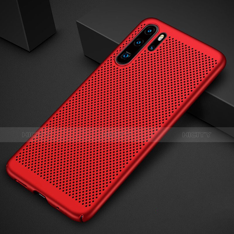 Handyhülle Hülle Kunststoff Schutzhülle Punkte Loch Tasche für Huawei P30 Pro New Edition Rot Plus