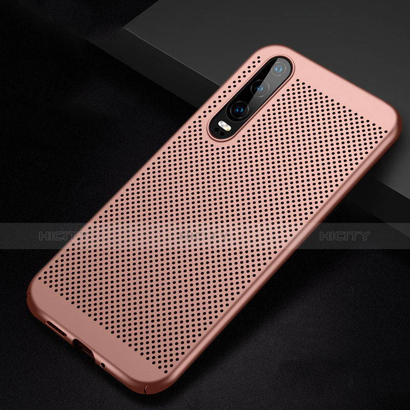 Handyhülle Hülle Kunststoff Schutzhülle Punkte Loch Tasche für Huawei P30 Rosegold