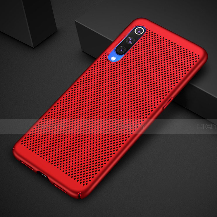 Handyhülle Hülle Kunststoff Schutzhülle Punkte Loch Tasche für Xiaomi Mi 9 Rot Plus