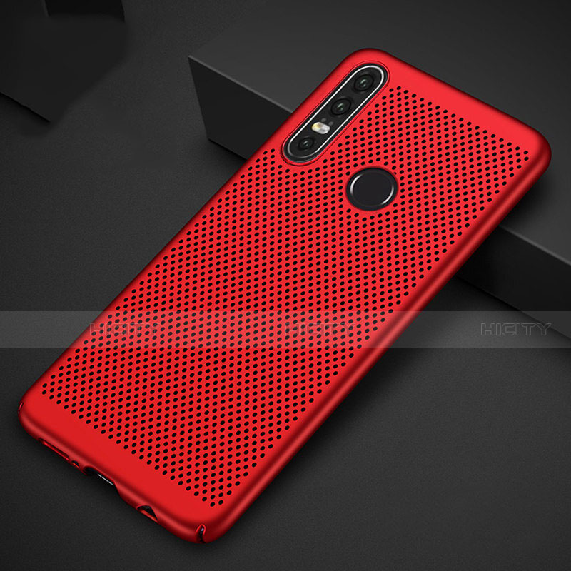 Handyhülle Hülle Kunststoff Schutzhülle Punkte Loch Tasche P01 für Huawei P30 Lite New Edition Rot