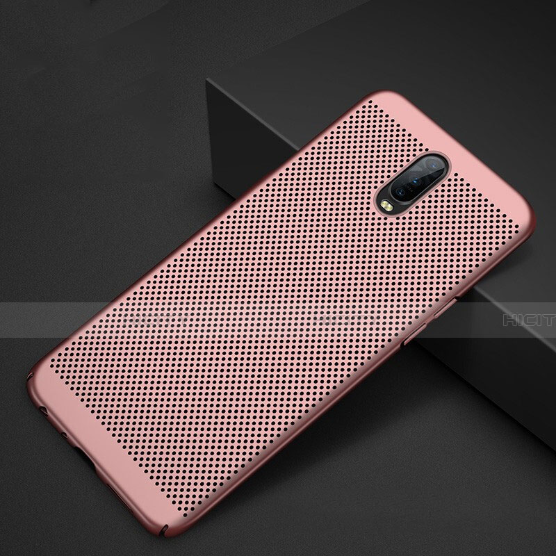 Handyhülle Hülle Kunststoff Schutzhülle Punkte Loch Tasche W01 für Oppo R17 Pro Rosegold Plus