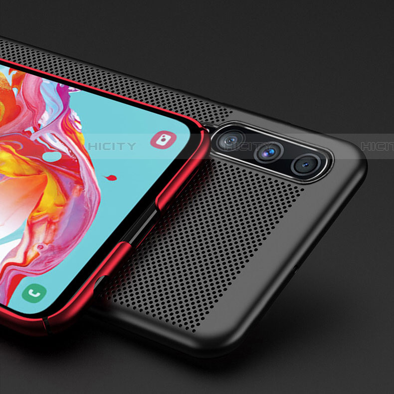 Handyhülle Hülle Kunststoff Schutzhülle Punkte Loch Tasche W01 für Samsung Galaxy A70S groß