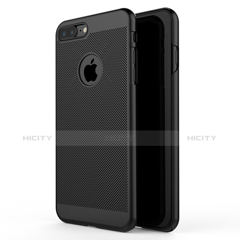 Handyhülle Hülle Kunststoff Schutzhülle Punkte Loch W02 für Apple iPhone 8 Plus Schwarz