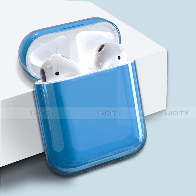 Handyhülle Hülle Kunststoff Schutzhülle Tasche für AirPods Ladekoffer Matt Blau