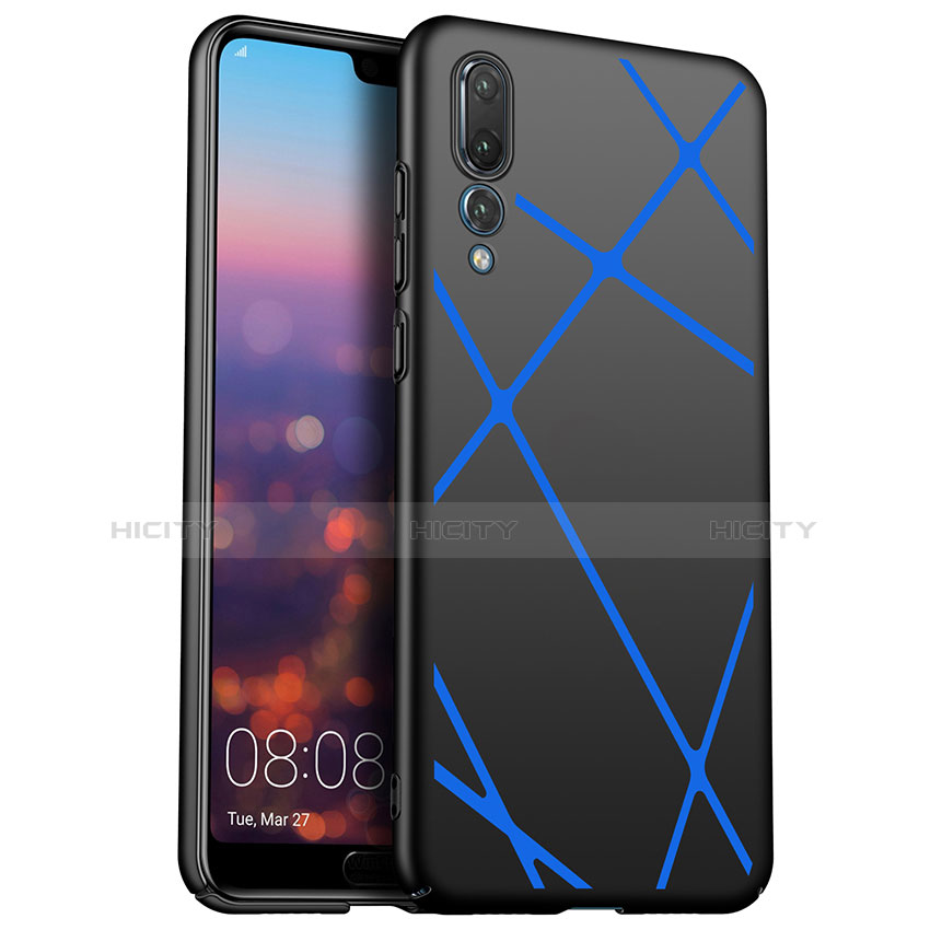 Handyhülle Hülle Kunststoff Schutzhülle Tasche Line für Huawei P20 Pro Schwarz