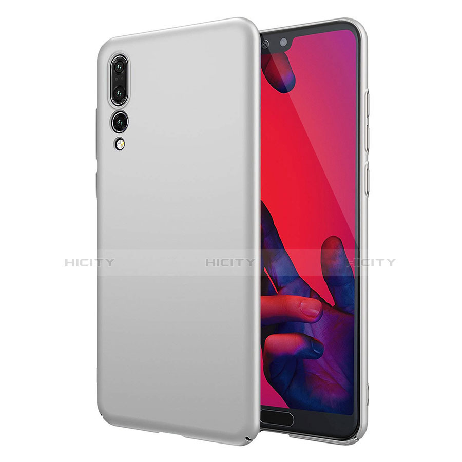 Handyhülle Hülle Kunststoff Schutzhülle Tasche Matt G01 für Huawei P20 Pro Silber