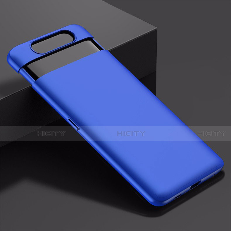 Handyhülle Hülle Kunststoff Schutzhülle Tasche Matt G01 für Samsung Galaxy A80 Blau