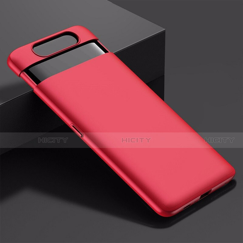 Handyhülle Hülle Kunststoff Schutzhülle Tasche Matt G01 für Samsung Galaxy A80 Rot