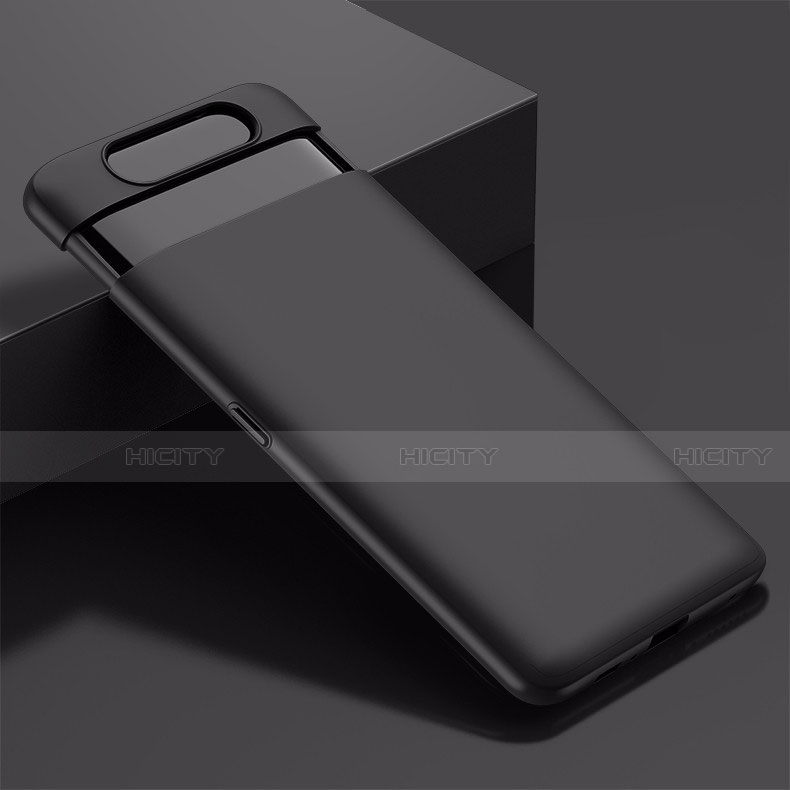 Handyhülle Hülle Kunststoff Schutzhülle Tasche Matt G01 für Samsung Galaxy A80 Schwarz