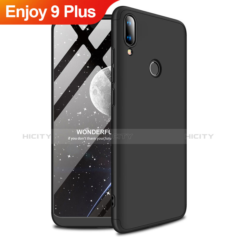 Handyhülle Hülle Kunststoff Schutzhülle Tasche Matt M01 für Huawei Enjoy 9 Plus Schwarz