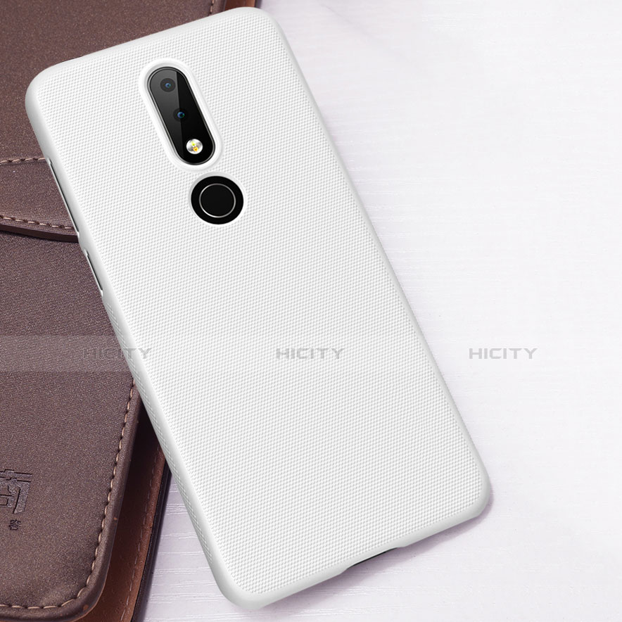 Handyhülle Hülle Kunststoff Schutzhülle Tasche Matt M01 für Nokia 6.1 Plus Weiß