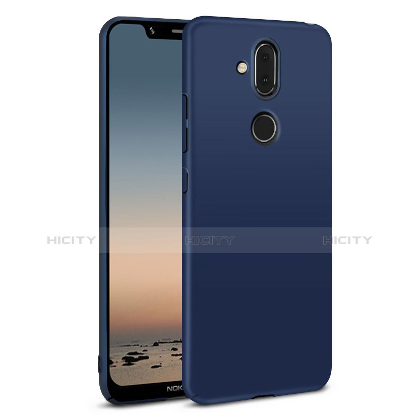 Handyhülle Hülle Kunststoff Schutzhülle Tasche Matt M01 für Nokia 7.1 Plus Blau