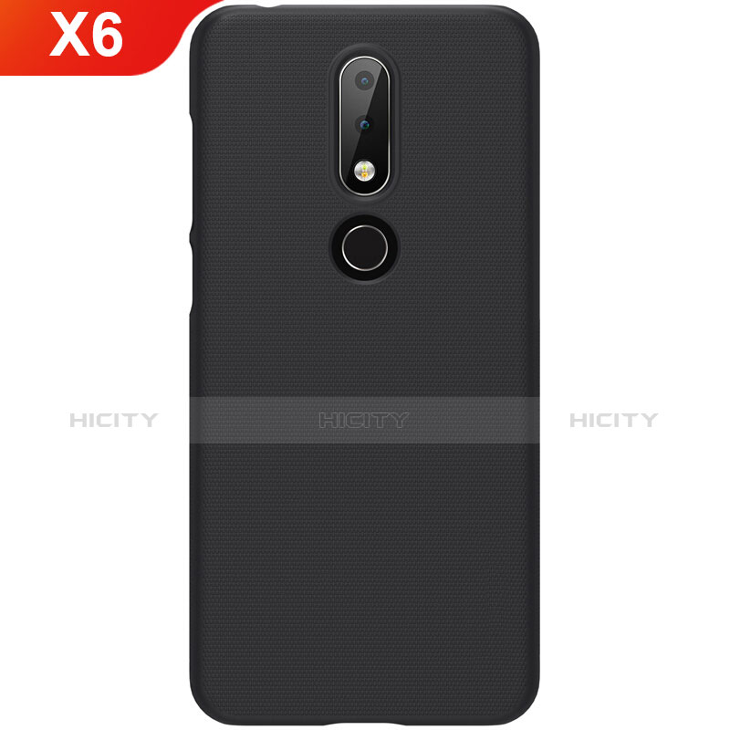 Handyhülle Hülle Kunststoff Schutzhülle Tasche Matt M01 für Nokia X6 Schwarz Plus