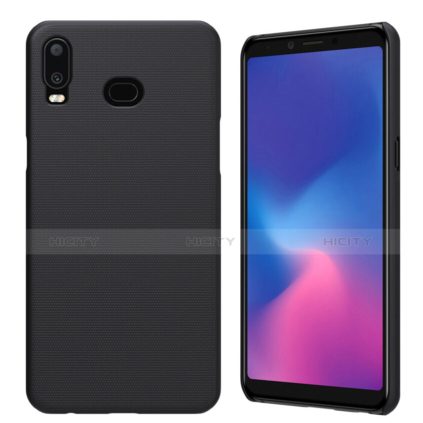 Handyhülle Hülle Kunststoff Schutzhülle Tasche Matt M01 für Samsung Galaxy A6s Schwarz