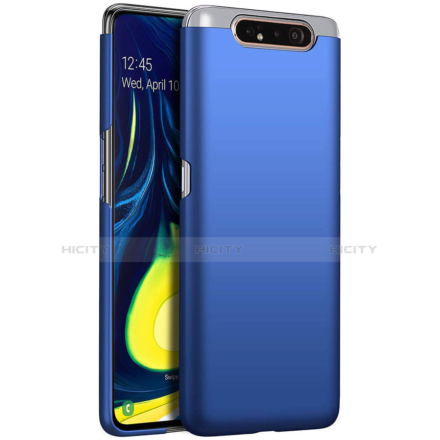 Handyhülle Hülle Kunststoff Schutzhülle Tasche Matt M01 für Samsung Galaxy A80 Blau Plus