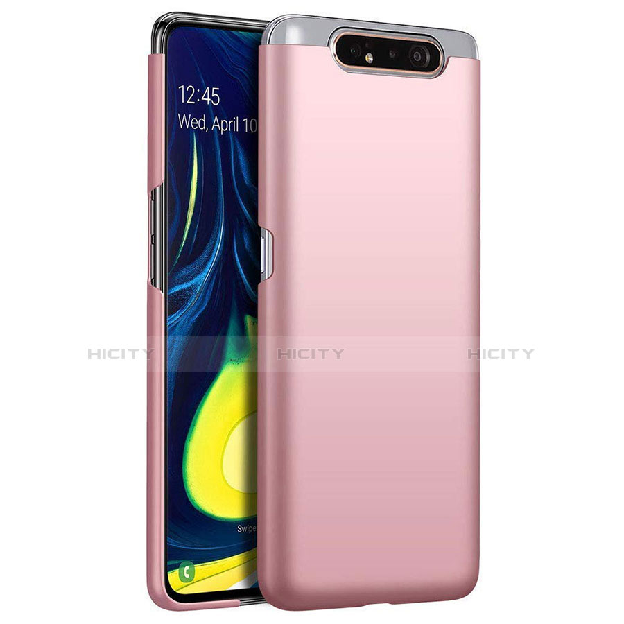 Handyhülle Hülle Kunststoff Schutzhülle Tasche Matt M01 für Samsung Galaxy A80 Rosegold