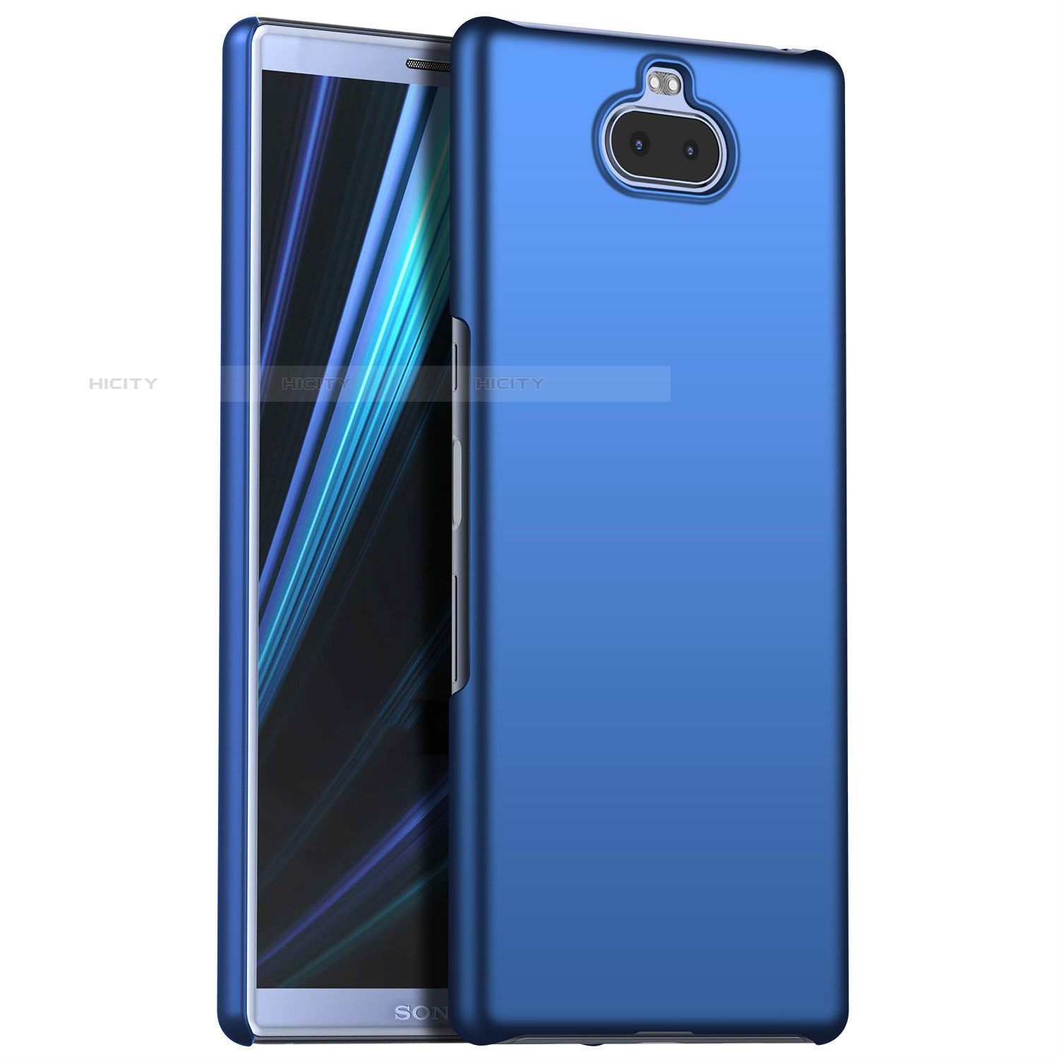 Handyhülle Hülle Kunststoff Schutzhülle Tasche Matt M01 für Sony Xperia 10 Plus Blau