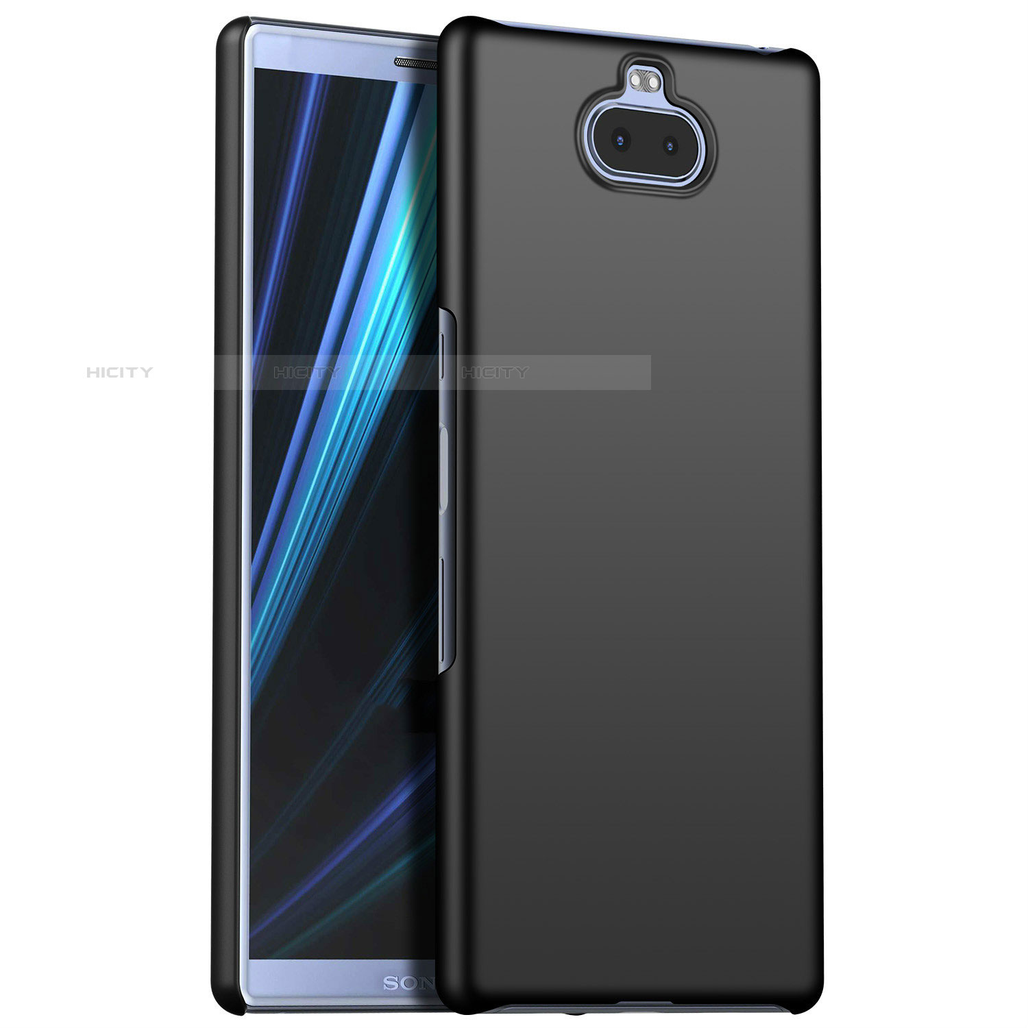 Handyhülle Hülle Kunststoff Schutzhülle Tasche Matt M01 für Sony Xperia 10 Schwarz