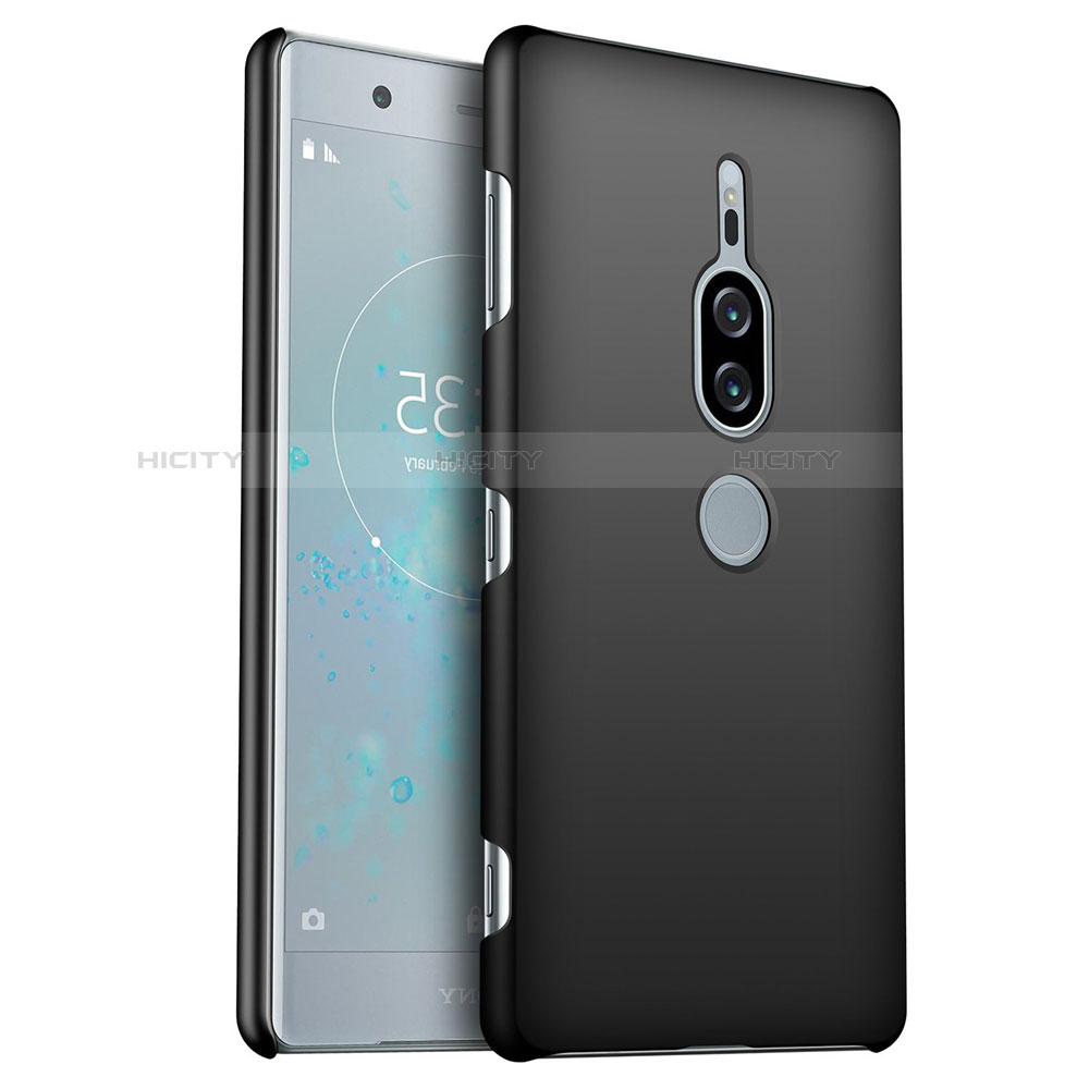 Handyhülle Hülle Kunststoff Schutzhülle Tasche Matt M01 für Sony Xperia XZ2 Premium Schwarz