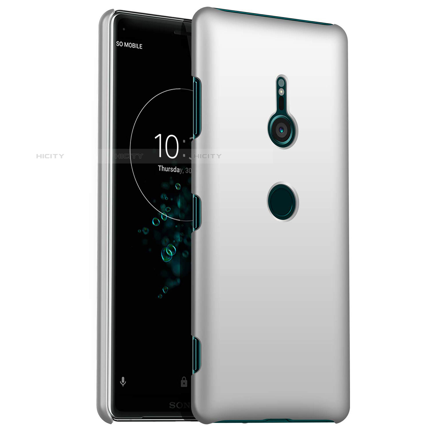 Handyhülle Hülle Kunststoff Schutzhülle Tasche Matt M01 für Sony Xperia XZ3 Silber