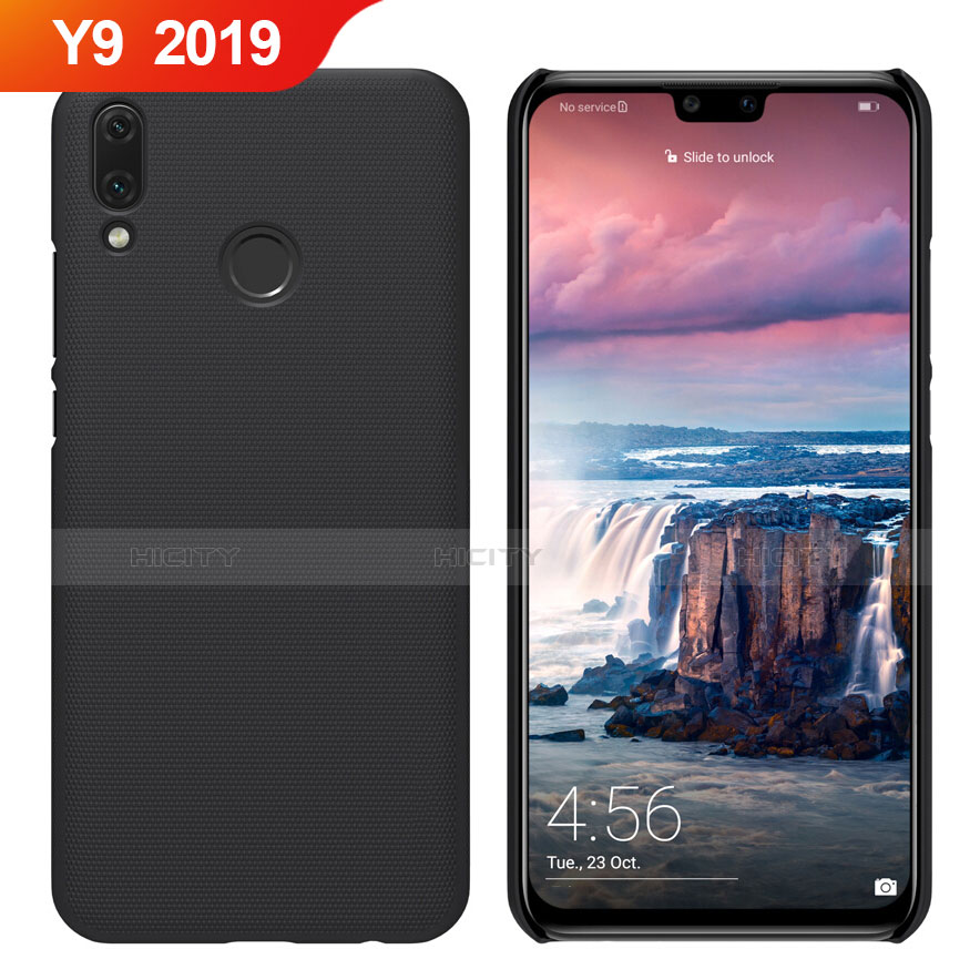 Handyhülle Hülle Kunststoff Schutzhülle Tasche Matt M02 für Huawei Y9 (2019) Schwarz