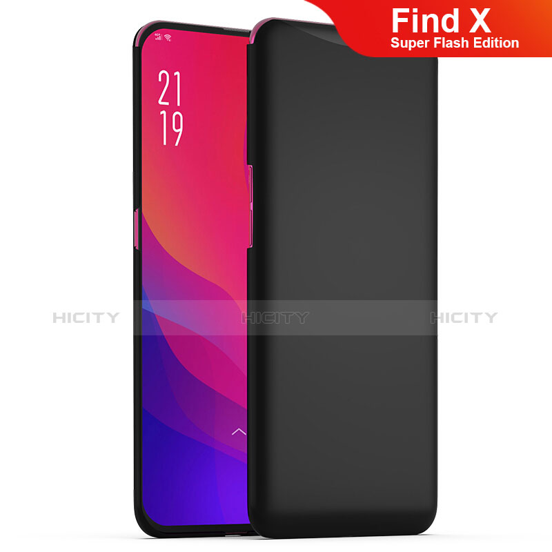 Handyhülle Hülle Kunststoff Schutzhülle Tasche Matt M02 für Oppo Find X Super Flash Edition Schwarz