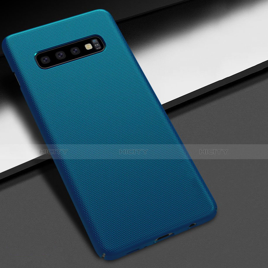 Handyhülle Hülle Kunststoff Schutzhülle Tasche Matt M02 für Samsung Galaxy S10 Blau