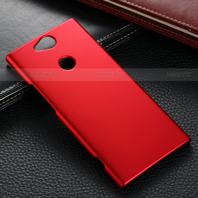 Handyhülle Hülle Kunststoff Schutzhülle Tasche Matt M02 für Sony Xperia XA2 Plus Rot