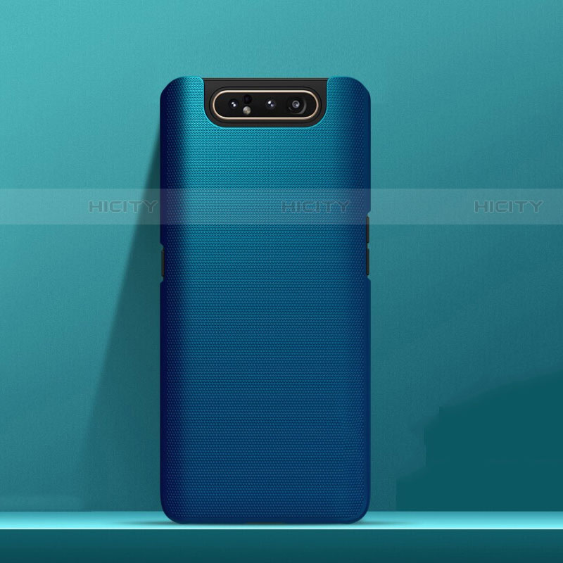 Handyhülle Hülle Kunststoff Schutzhülle Tasche Matt M03 für Samsung Galaxy A80 Blau