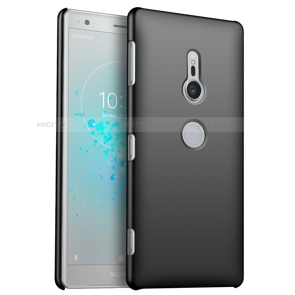 Handyhülle Hülle Kunststoff Schutzhülle Tasche Matt M03 für Sony Xperia XZ2 Schwarz