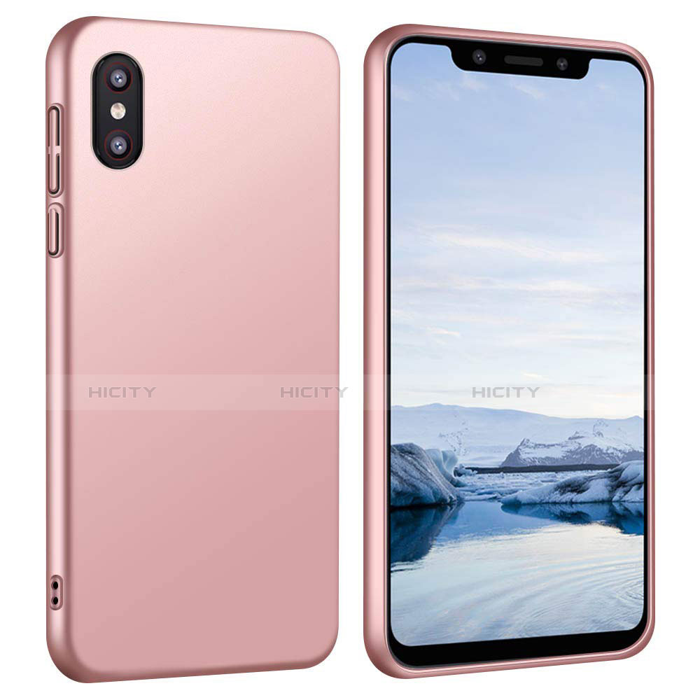 Handyhülle Hülle Kunststoff Schutzhülle Tasche Matt M03 für Xiaomi Mi 8 Pro Global Version Rosegold Plus