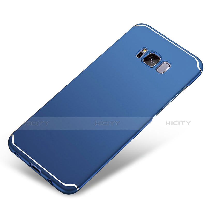 Handyhülle Hülle Kunststoff Schutzhülle Tasche Matt M04 für Samsung Galaxy S8 Plus Blau