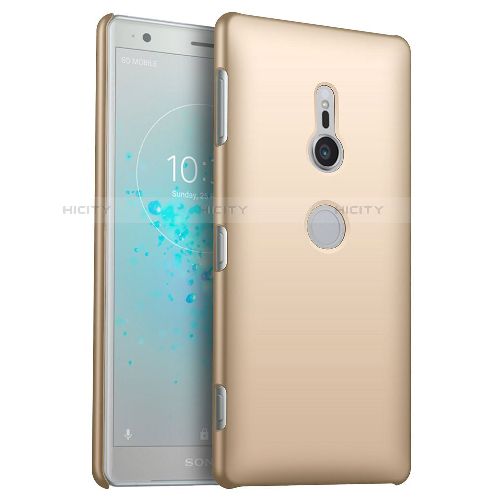 Handyhülle Hülle Kunststoff Schutzhülle Tasche Matt M04 für Sony Xperia XZ2 Gold