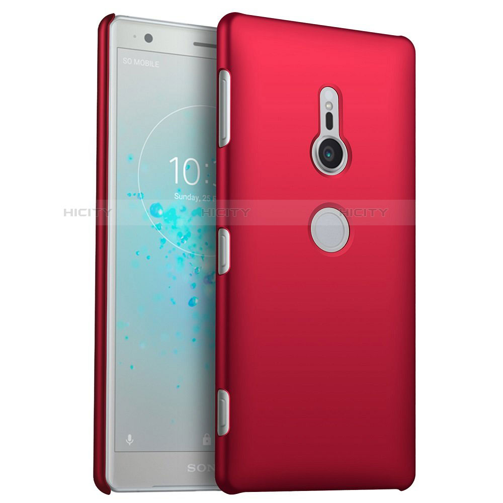 Handyhülle Hülle Kunststoff Schutzhülle Tasche Matt M04 für Sony Xperia XZ2 Rot