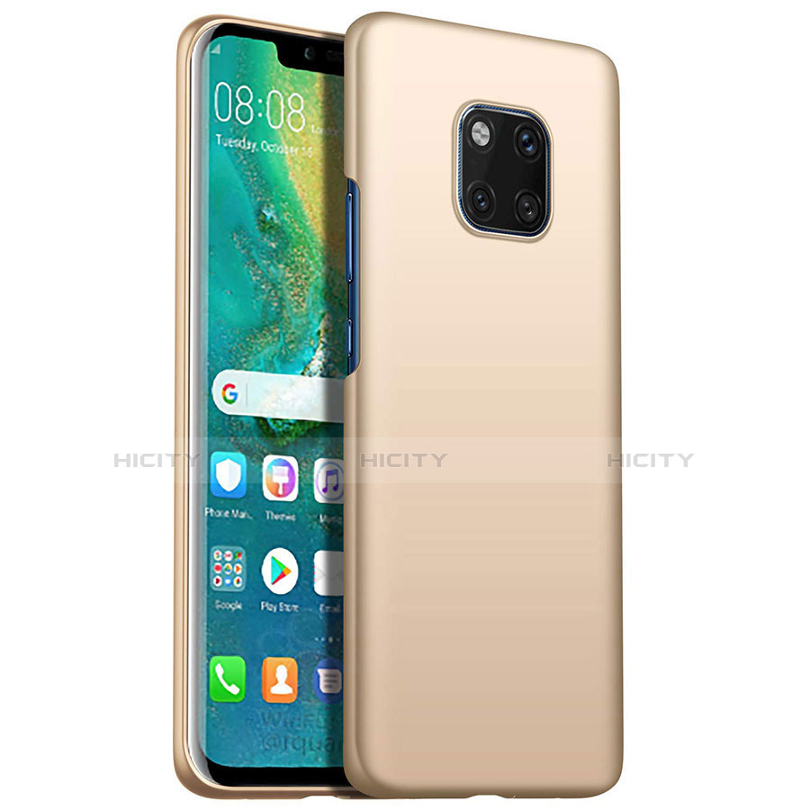 Handyhülle Hülle Kunststoff Schutzhülle Tasche Matt M05 für Huawei Mate 20 Pro Gold