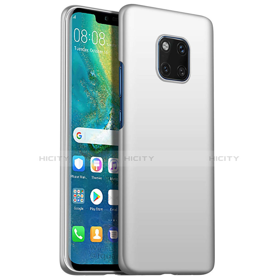 Handyhülle Hülle Kunststoff Schutzhülle Tasche Matt M05 für Huawei Mate 20 Pro Weiß