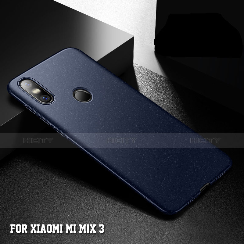 Handyhülle Hülle Kunststoff Schutzhülle Tasche Matt M05 für Xiaomi Mi Mix 3 Blau