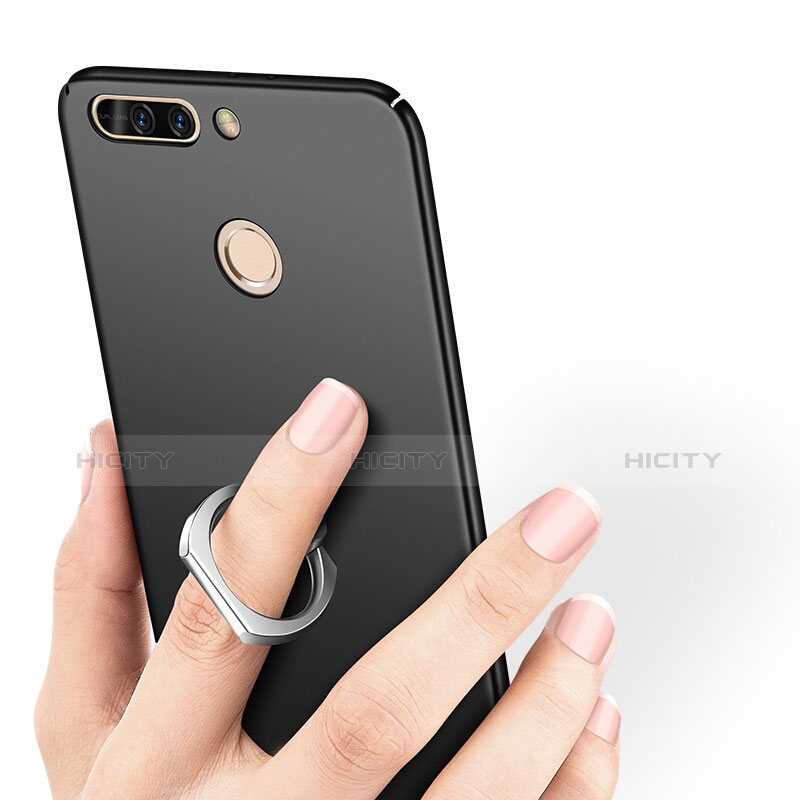 Handyhülle Hülle Kunststoff Schutzhülle Tasche Matt mit Fingerring Ständer A01 für Huawei Honor V9