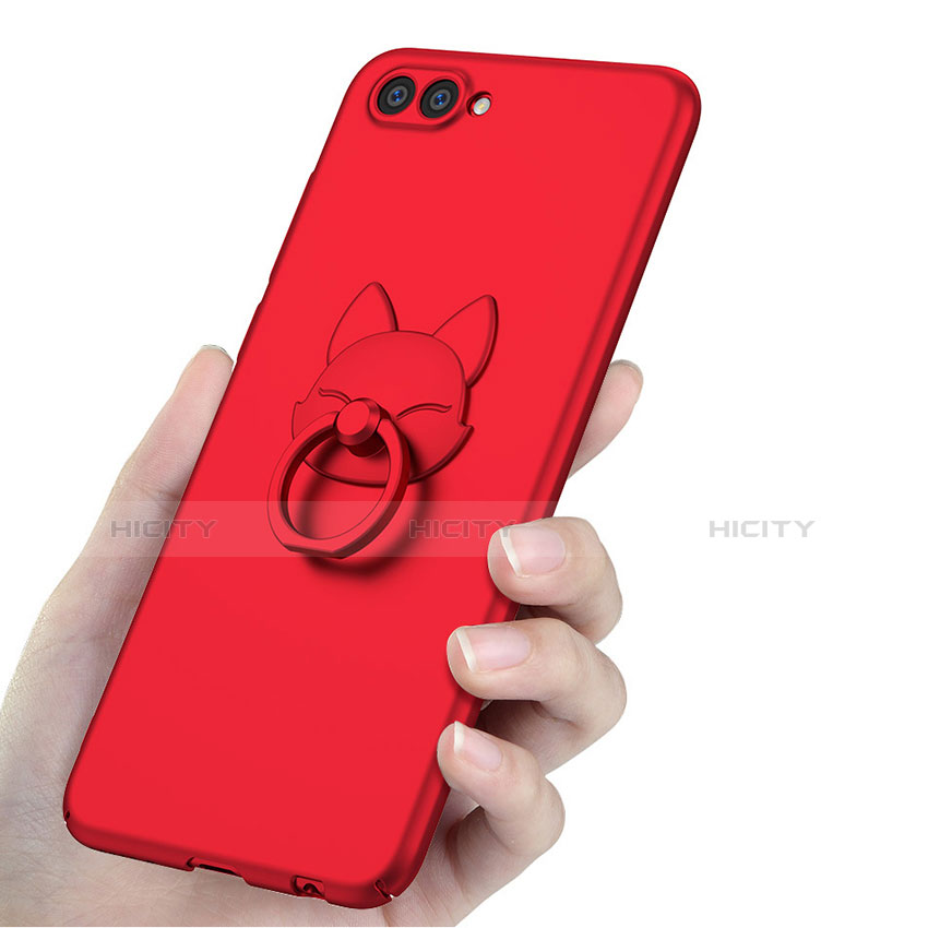 Handyhülle Hülle Kunststoff Schutzhülle Tasche Matt mit Fingerring Ständer A01 für Huawei Honor View 10